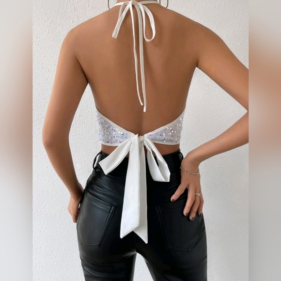 Sequin halter top - Picture 2 of 2
